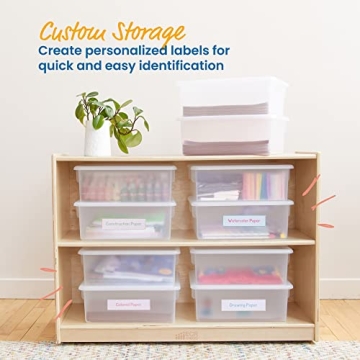 ECR4Kids Clear Storage Bins - 10-Piece Heavy Duty Set