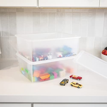 ECR4Kids Clear Storage Bins - 10-Piece Heavy Duty Set