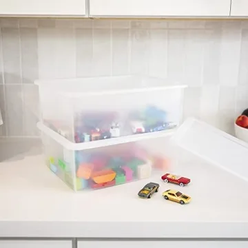 ECR4Kids Clear Storage Bins - 10-Piece Heavy Duty Set