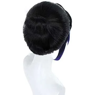 Ebingoo Shinobu Wig for Women + Butterfly Hair Accessory + Wig Cap Purple Anime Wigs with Bangs Synthetic Hair Wigs for Women Halloween Party Costume Cosplay