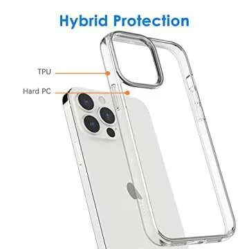 JETech Case for iPhone 13 Pro Max 6.7-Inch, Non-Yellowing Shockproof Phone Bumper Cover, Anti-Scratch Clear Back (Clear)