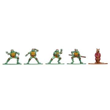 TMNT 1.65" 18-Pack Wave 2 Die-Cast Figures Nano Metalfigs, Toys for Kids and Adults
