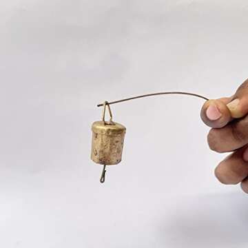 Vivanta Christmas Decorations - Bells for Crafts, Home Decor, Bell Ornaments, Decorations, Decoration Vintage, Small Jingle, Witch, and Cow Bells, Gold, 4.45 Cm