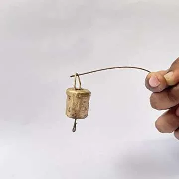 Vivanta Christmas Decorations - Bells for Crafts, Home Decor, Bell Ornaments, Decorations, Decoration Vintage, Small Jingle, Witch, and Cow Bells, Gold, 4.45 Cm