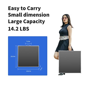 Moosinily 6 Ft Adjustable Folding Camping Table - Portable