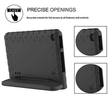 All New Fire 7 2019 Case - LTROP Kids Case for Fire 7 Tablet 9th Generation 2019 Release (7" Display), Portable Shock Proof Light Weight Fire 7 2019 Tablet Case for Kids - Black