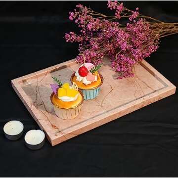 Natural Marble Vanity Tray for Luxe Home Decor