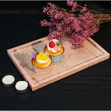 Natural Marble Vanity Tray for Luxe Home Decor