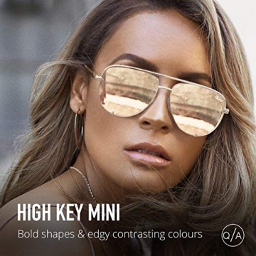 Quay Australia HIGH KEY MINI Men's and Women's Sunglasses Aviator Sunnies - Gold