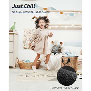 tchdio Bath Mat-Super Absorbent Quick Dry Bath Mats for Bathroom Floor Non Slip-Bathroom Mats with Rubber Backing-Ultra Thin Bathroom Rugs Fit Under Door, 17" x 24", Beige