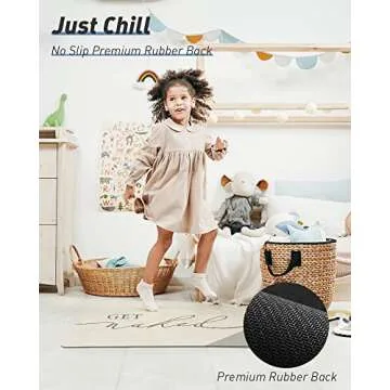 tchdio Bath Mat-Super Absorbent Quick Dry Bath Mats for Bathroom Floor Non Slip-Bathroom Mats with Rubber Backing-Ultra Thin Bathroom Rugs Fit Under Door, 17" x 24", Beige