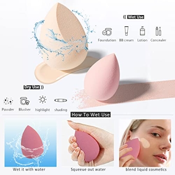 5 Pcs Premium Makeup Sponges Set for Cream and Powder