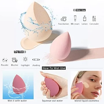 5 Pcs Premium Makeup Sponges Set for Cream and Powder
