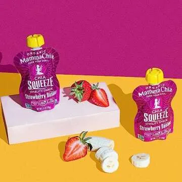 Mamma Chia Strawberry Banana Organic Snack - 16 Pack!