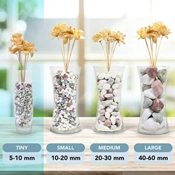 Decorative Natural Stone Pebbles for Planters - 2.5 lbs