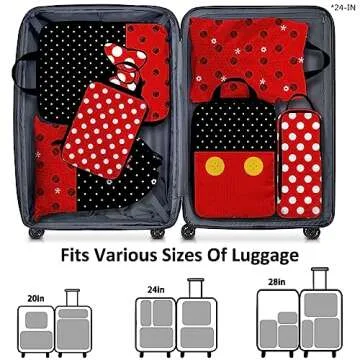6 Set Compression Packing Cubes Compressed Storage Bags for Carry on Suitcases Packaging Luggage Bags Organizers for Travel