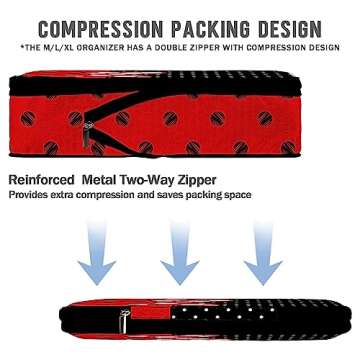 6 Set Compression Packing Cubes Compressed Storage Bags for Carry on Suitcases Packaging Luggage Bags Organizers for Travel