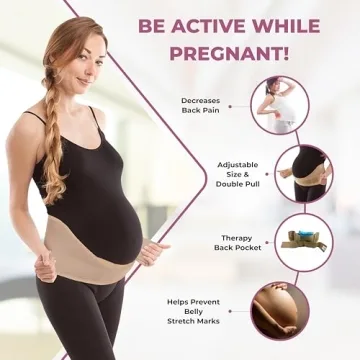 GABRIALLA Elastic Pregnancy Belly Band for Comfort & Support