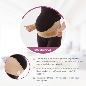 GABRIALLA Elastic Pregnancy Belly Band for Comfort & Support