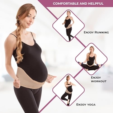 GABRIALLA Elastic Pregnancy Belly Band for Comfort & Support