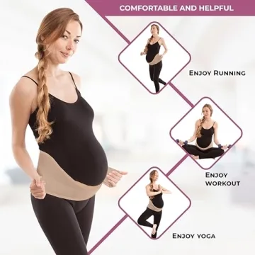GABRIALLA Elastic Pregnancy Belly Band for Comfort & Support