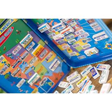 Bendon TS Shure License Plate Games Magnetic Activity Tin with Foam Magnet Sheet 50519