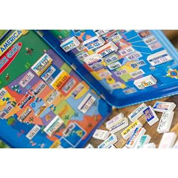 Bendon TS Shure License Plate Games Magnetic Activity Tin with Foam Magnet Sheet 50519