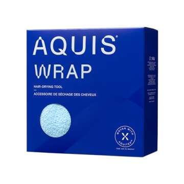 AQUIS Hair Wrap Hair-Drying Tool, Water-Wicking, Ultra-Absorbent Recycled Microfiber