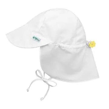 i play. Baby Flap Sun Protection Swim Hat, White, 9-18 Months
