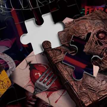 Horror Puzzle Movie Puzzles 1000 Pieces for Adult, Scary House Jigsaw Puzzle Midnight Chills, Horror...