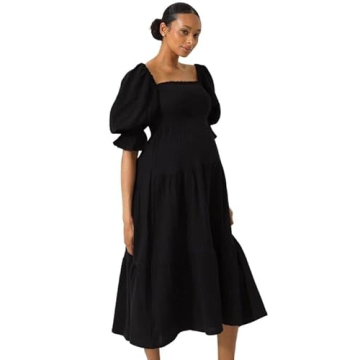 Chic Women’s Classic Cotton Maternity Dress for Stylish Moms