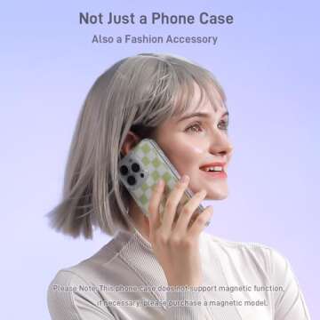 Mongranda Compatible with iPhone 16 Pro Case Checkered for Women,Military-Grade Protection,Scratch-Resistant,Yellowing Resistant TPU,Cute iPhone Case Checkered 6.3 inches-Sage Green Checkered