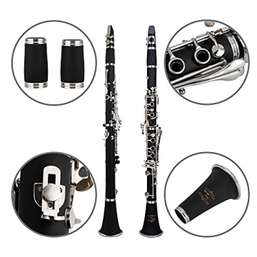 Professional Ebonite Bb Clarinet with 10 Reeds & Accessories