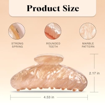 Kitsch Recycled Large Marble Claw Clip for Women