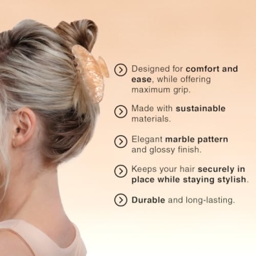 Kitsch Recycled Large Marble Claw Clip for Women