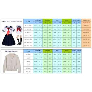 Japanese School Girls Short Sleeve Uniform Sailor Navy Blue Pleated Skirt Anime Cosplay Costumes Sweater with Socks Sets(Tag M)