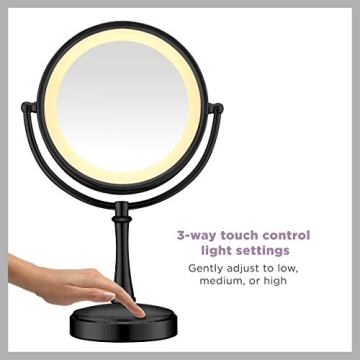 Conair Lighted Double-sided Makeup Mirror with Magnification