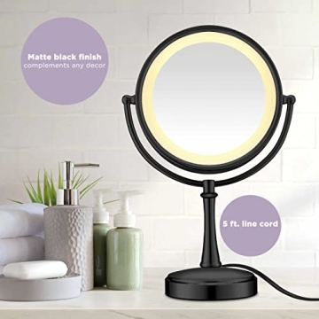 Conair Lighted Double-sided Makeup Mirror with Magnification