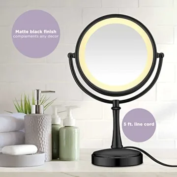 Conair Lighted Double-sided Makeup Mirror with Magnification