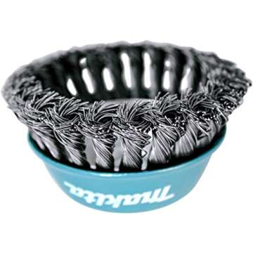 Makita 4 Inch Heavy-Duty Knotted Wire Cup Brush for Grinders