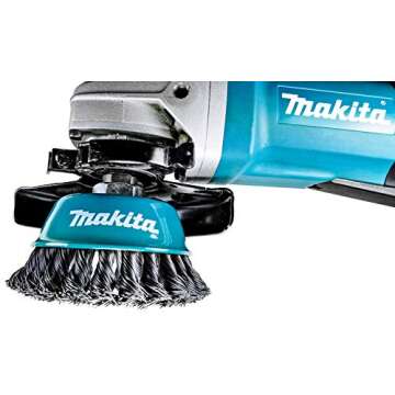 Makita 4 Inch Heavy-Duty Knotted Wire Cup Brush for Grinders