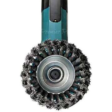 Makita 4 Inch Heavy-Duty Knotted Wire Cup Brush for Grinders