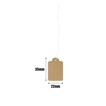 500Pcs Kraft Price Tags with String, Paper Hang Tags Writable Tags, Display Labels Marking Strung Ta...