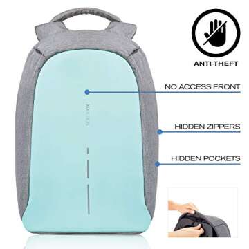 XDDesign Bobby Compact Anti-Theft Laptop USB Backpack Mint Green (Unisex Bag)