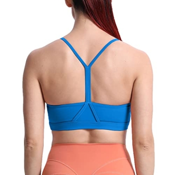 Aoxjox Women's Workout Y Sports Bras Fitness Backless Padded Training Active Gym Bra Yoga Crop Tank ...