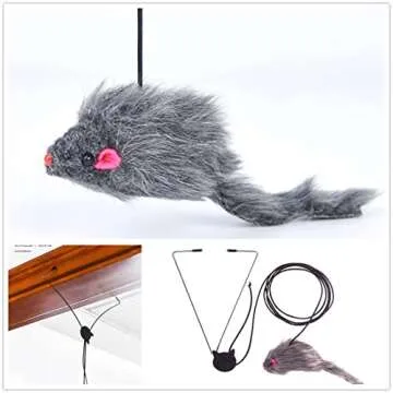 Kalimdor Interactive Cat Feather Toys,Retractable Teaser Toy ，Hanging Interactive Toys for Indoor Cats Kitten Play Chase Exercise, Kitten Mental Exercise Toys (2 Pack)