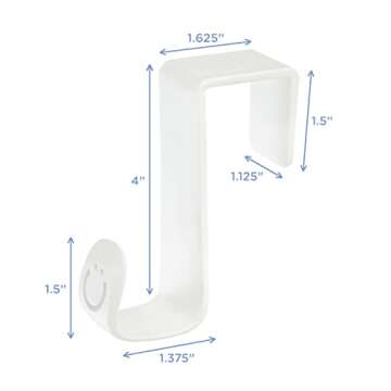 Ubbi Multi-Use Potty and Utility Hook, No Hardware Or Installation Needed, Durable and Sturdy to Hang Over Toilet Tank Or Door, Polypropylene, White