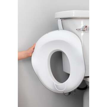Ubbi Multi-Use Potty and Utility Hook, No Hardware Or Installation Needed, Durable and Sturdy to Hang Over Toilet Tank Or Door, Polypropylene, White