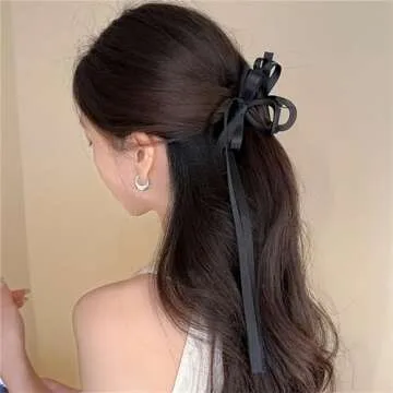 Papasgix Large Bow Hair Claw Clips for Women & Girls