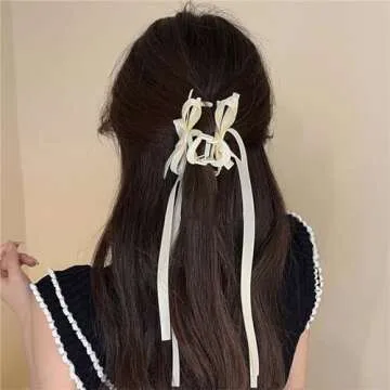 Papasgix Large Bow Hair Claw Clips for Women & Girls